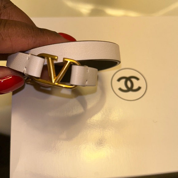 Valentino Jewelry - Valentino leather wrap round bracelet.